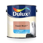 Dulux Matt Emulsion Paint For Walls And Ceilings - Copper Blush 2. 5 Litres