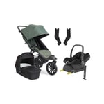 Baby Jogger City Elite 2 Duovogn inkl. Maxi-Cosi CabrioFix &  Base, Briar Green/Jet