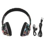 Casque Bluetooth Graffiti L750, lampe RVB, prise en charge de la carte mémoire, mode LINEIN, casque sans fil avec microphone pour PC portable