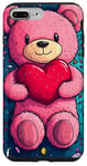 Coque pour iPhone 7 Plus/8 Plus Ours en peluche coeur Saint-Valentin