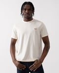 Fred Perry Mens Ringer T-Shirt - Ecru - Size Medium