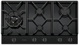 Westinghouse 90cm 5 Burner Black Ceramic Glass Gas Cooktop