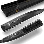 Lisseur Barbe Hommes VIKICON, Mini Lisseur Cheveux Brosse Rapide Des Années 30, Lisseur Chauffant Peigne À Cheveux Ionique Pour Coiffer Une Barbe Longue Et Courts