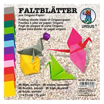 Ursus 2929499 Lot de 96 feuilles de papier origami 13 x 13 cm 75 g/m² 12 couleurs intenses Idéal pour les plis de papier et autres travaux créatifs Multicolore