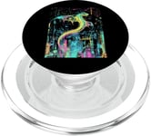 Cyberpunk Dragon Design Fantasy Art et Sci-Fi Fans Unique PopSockets PopGrip pour MagSafe