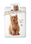 Unbekannt Faro Best Friends 006 Parure de lit en Coton pour Chat Multicolore 140 x 200 cm 200 x 140 cm