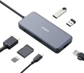 Anker USB C Hub, PowerExpand+ 7-in-1 USB C Adapter, with 4K HDMI, 60W Power