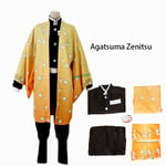 Anime Demon Slayer: Kimetsu No Yaiba Zenitsu Giyu Tanjirou Kamado Nezuko Cosplay Kimono Cosplay Kostym Agatsuma Zenitsu Kids 150