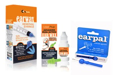 EAR WAX REMOVAL SYRINGE WITH LIQUIPLUG EAR WAX REMOVAL DROPS & EARPAL - BIONIX