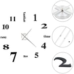 Vidaxl - Horloge murale 3D Design moderne 100 cm xxl Noir Black