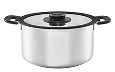 Fiskars Casserole with Lid, capacity: 7.0 litres, suitable for all hobs, stainless steel/plastic, Ø 28 cm, Functional Form, 1026579