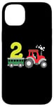 Coque pour iPhone 14 Plus Tracteur agricole 2ème anniversaire 2 ans pour tout-petits garçons enfants