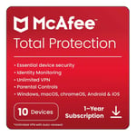 McAfee Total Protection 2025 - 10 Devices 1 Year - [Download]