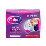 Calpol Sugar Free Infant Suspension Sachets, Strawberry Flavour, 2 Plus Months, 20 x 5 ml