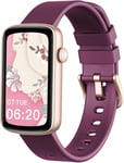 Montre Connectee Femme Montre Sport Bracelet Connecte Podometre Cardiofrequencemetre Oxymetre Trackers D'activite Smartwatch Etanche Ip68 Pour Android Ios Notification Sms/Appel Violet