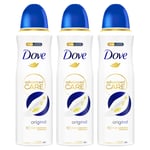 Dove Womens Advanced Care Anti-Perspirant Deodorant Spray Original, 200ml, 3 Pack - NA - One Size