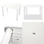 Vidaxl - Table de jardin Blanc 101 x 68 x 72 cm Plastique - table de jardin - tables de jardin - Home & Living - Blanc