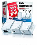  -dLAN powerline 500 WiFi NETWORK Kit - (3x plugs) NEW