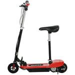 HOMCOM Steel Ride on Powered Scooter, Folding E-Scooter with Warning Bell Red