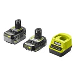 Batterisett Ryobi Rc18120-242X One+ 18V 1X4.0Ah + 1X2.0Ah