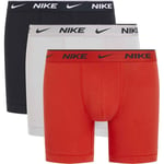 Nike Boxer 3-PK - Sort/Grå/Rød, størrelse Small