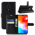 Oneplus 6T      Pu Wallet Case    [Black]