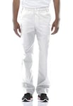 Dickies Men's Signature Elastic Waist Scrubs Pant Medical, White, Medium Tall