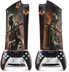 Sticker Pour La Ps5 Black Ops 6, Autocollant Ps 5 Gaming, Console Et Manette, Edition Slim Digital Skin Cod (2 Manettes)