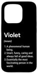 Coque pour iPhone 15 Pro Violet Définition du nom Dictionnaire amusant