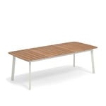 EMU - Shine Table 225 cm White - Ulkotilojen ruokapöydät - Arik Levy - Valkoinen - Metalli/Puu