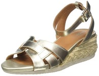 Geox Femme D Ischia Corda Sandales, Beige (Lt Gold), 36 EU