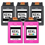 Kompatibel HP 62 XL combo pack 5 stk bläckpatron (90 ml)