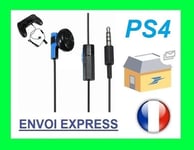 Pour Sony PS4 Manette Écouteur Casque Intra-auriculaire MIC ON/OFF Contrôle