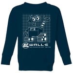 Wall-E Schematic Kids' Sweatshirt - Navy - 5-6 Years