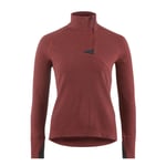 Klättermusen Huge Half Zip Sweater tröja med halv dragkedja (dam) - Madder Red, M