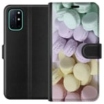 OnePlus 8T Musta Lompakkokotelo Macarons