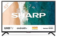 [Exclusif à Amazon] Sharp 43BN6EA Android TV Dolby Atmos 110 cm (43 pouces) 4K Ultra HD LED (Smart TV, Harman Kardon)