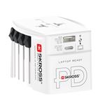 Adaptateur de voyage Skross 150 Pays avec sortie USB et Sortie Type C 65 W Blanc