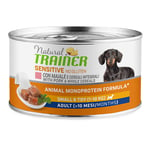 Natural Trainer Sensitive No Gluten Small & Toy Adult 24 x 150 g - med fläskkött och fullkorn