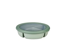 Mepal - Bol bento Cirqula 3 cases multi-usage rond - Boîte de conservation hermétique - Conserver un repas séparé - Meal prep containers & boîtes alimentaires – Nordic sage