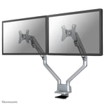 Newstar FPMA-D750DSILVER Full Motion Desk Mount (clamp & grommet) for Two 10"-32" Monitor Screens, Height Adjustable (gas spring) - Silver