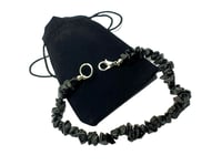 Black Tourmaline Bracelet Crystal Negativity Blocking Repel Hex Gemstone & Bag