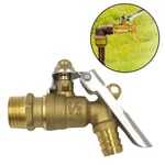 Robinet en Laiton Extérieur Filetage 1/2"| Robinet d'eau en Laiton, Robinet De Jardin Verrouillable, Outil Utile pour La Maison