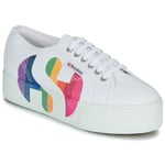 Superga Sneakers 2790-COTWPRINTEDLOGOGLITTER Vit dam