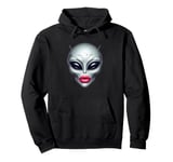 Alien with Full Beautiful Lips Pullover Hoodie