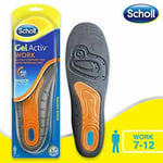 Scholl Men Gel Activ Work Absorption Insoles Heel Impact Cushioning Anti Fatigue