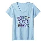 Womens Funny Little Mr SMARTY PANTS Graduation Kids Alumni I'm So V-Neck T-Shirt