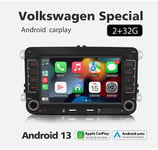 För VW Golf MK5 Polo Passat Jetta 7in Android Apple Carplay Bil GPS Stereo Radio