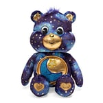 Care Bears Les bisounours Édition Limitée Peluche Bedtime Bear 35cm avec Badge Lumineux, Couleur Bleu Profond