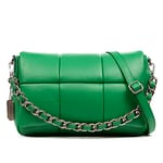 FIRENZE ARTEGIANI. Amorosi Women's Crossbody Bag, Genuine Leather Sauvage Finish, 31 x 15 x 21.5 cm, Colour: Green, green, Utility